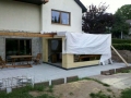Hauswand und Anbau